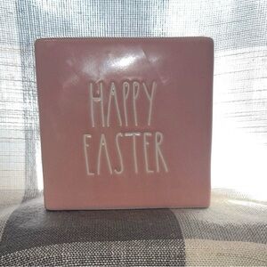 Rae Dunn Artisan Collection Plaque- Happy Easter Pink